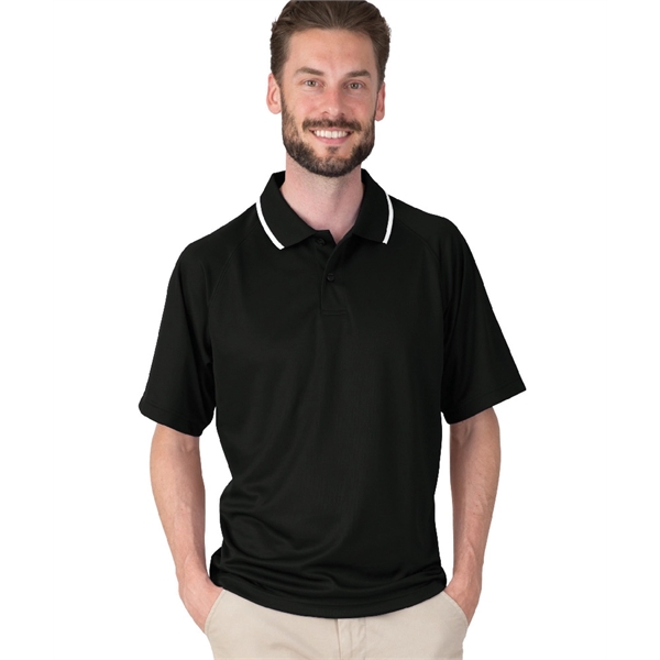 Men's classic polyester pique knit wicking polo shirt with rib knit... from ASI 44620 Charles River Apparel