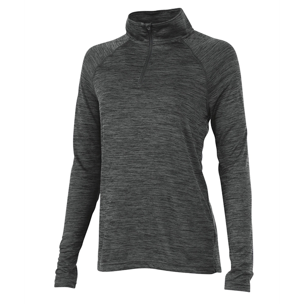 Woman's quarter-zip performance pullover sweater made from 100% polyester jersey.... from ASI 44620 Charles River Apparel