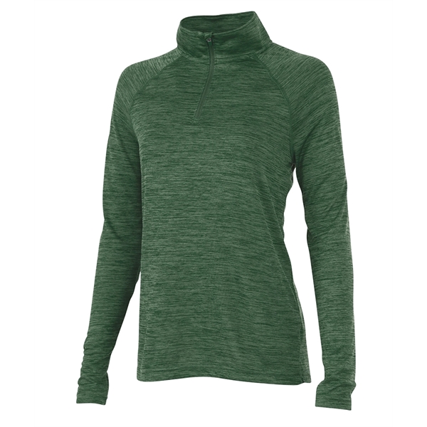 Woman's quarter-zip performance pullover sweater made from 100% polyester jersey.... from ASI 44620 Charles River Apparel