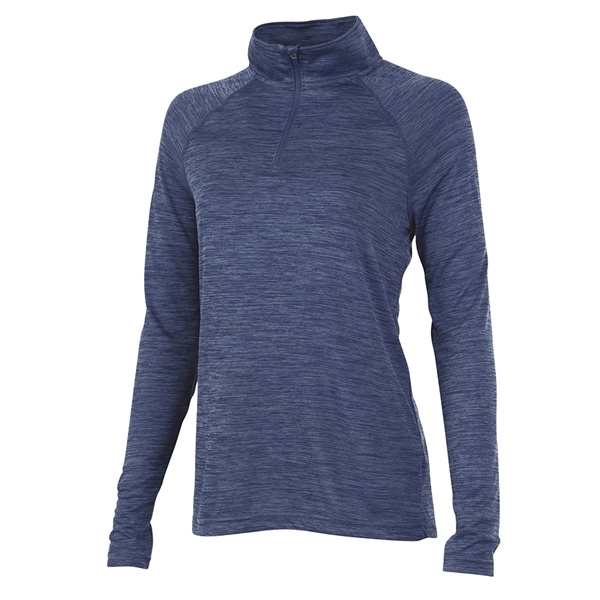 Woman's quarter-zip performance pullover sweater made from 100% polyester jersey.... from ASI 44620 Charles River Apparel