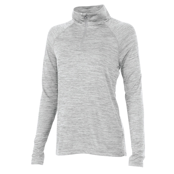 Woman's quarter-zip performance pullover sweater made from 100% polyester jersey.... from ASI 44620 Charles River Apparel
