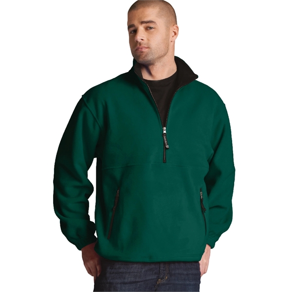 Fleece pullover with quarter zip design, stand up collar, and zippered... from ASI 44620 Charles River Apparel