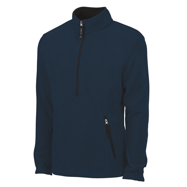 Fleece pullover with quarter zip design, stand up collar, and zippered... from ASI 44620 Charles River Apparel