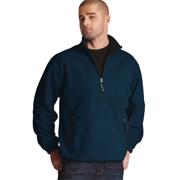 Fleece pullover with quarter zip design, stand up collar, and zippered... from ASI 44620 Charles River Apparel