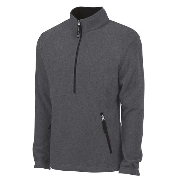 Fleece pullover with quarter zip design, stand up collar, and zippered... from ASI 44620 Charles River Apparel