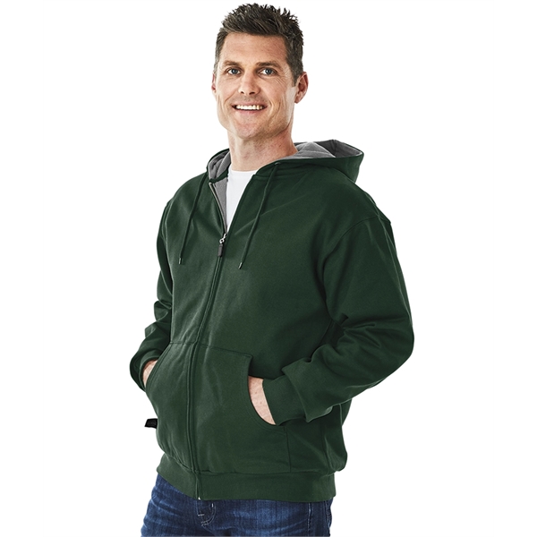 Thermal full zip sweatshirt with hood made of cotton and polyester.... from ASI 44620 Charles River Apparel