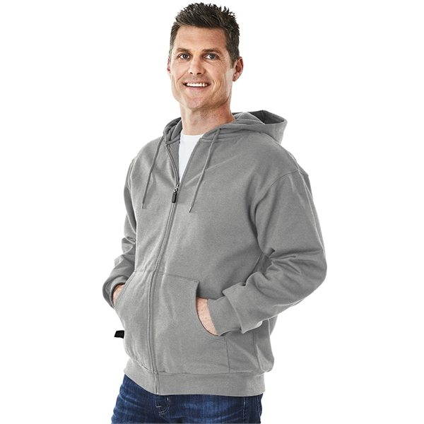Thermal full zip sweatshirt with hood made of cotton and polyester.... from ASI 44620 Charles River Apparel