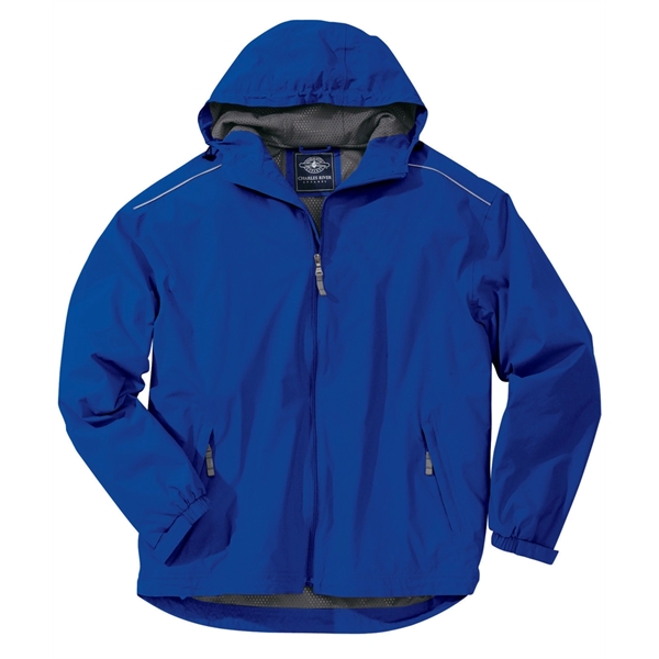 Men's breathable nylon rain jacket that's wind and waterproof with a... from ASI 44620 Charles River Apparel
