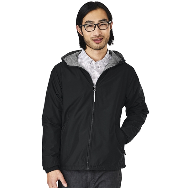Adult wind and water-resistant jacket with oxford gray jersey lining and... from ASI 44620 Charles River Apparel