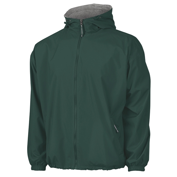 Adult wind and water-resistant jacket with oxford gray jersey lining and... from ASI 44620 Charles River Apparel