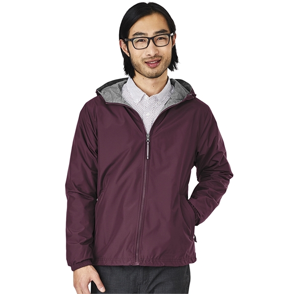 Adult wind and water-resistant jacket with oxford gray jersey lining and... from ASI 44620 Charles River Apparel