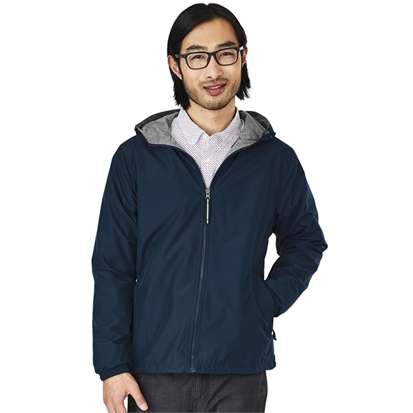 Adult wind and water-resistant jacket with oxford gray jersey lining and... from ASI 44620 Charles River Apparel