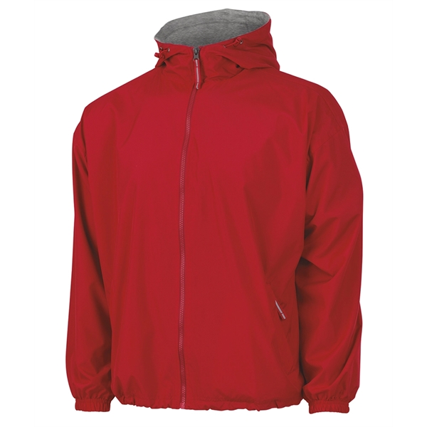 Adult wind and water-resistant jacket with oxford gray jersey lining and... from ASI 44620 Charles River Apparel