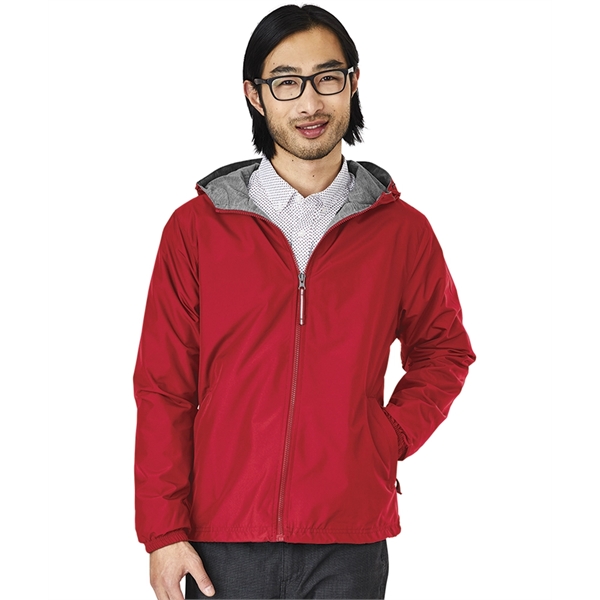 Adult wind and water-resistant jacket with oxford gray jersey lining and... from ASI 44620 Charles River Apparel