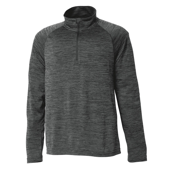 Men's quarter-zip performance pullover sweater made from 100% polyester jersey... from ASI 44620 Charles River Apparel