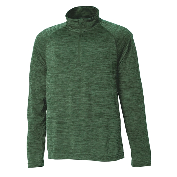 Men's quarter-zip performance pullover sweater made from 100% polyester jersey... from ASI 44620 Charles River Apparel