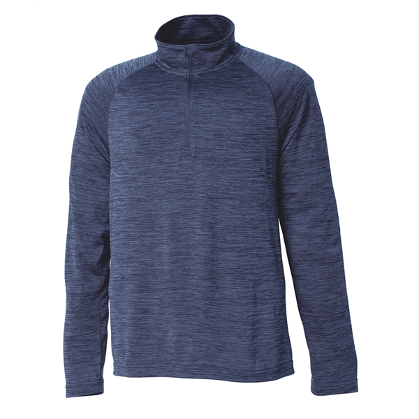 Men's quarter-zip performance pullover sweater made from 100% polyester jersey... from ASI 44620 Charles River Apparel