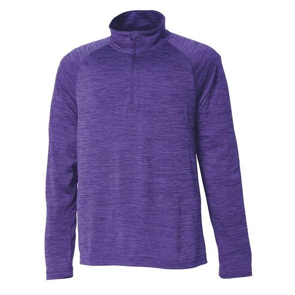 Men's quarter-zip performance pullover sweater made from 100% polyester jersey... from ASI 44620 Charles River Apparel