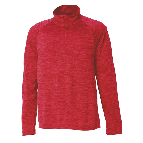 Men's quarter-zip performance pullover sweater made from 100% polyester jersey... from ASI 44620 Charles River Apparel