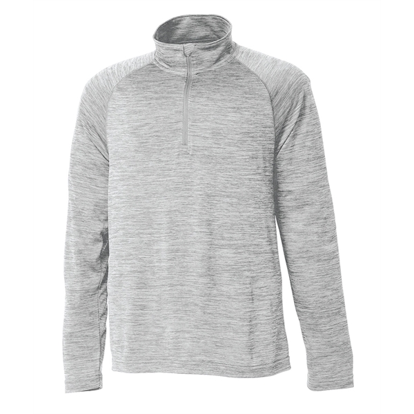 Men's quarter-zip performance pullover sweater made from 100% polyester jersey... from ASI 44620 Charles River Apparel