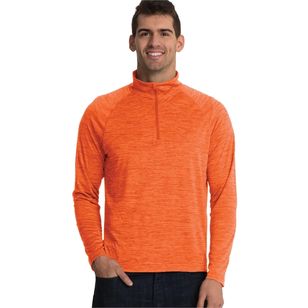 Men's quarter-zip performance pullover sweater made from 100% polyester jersey... from ASI 44620 Charles River Apparel