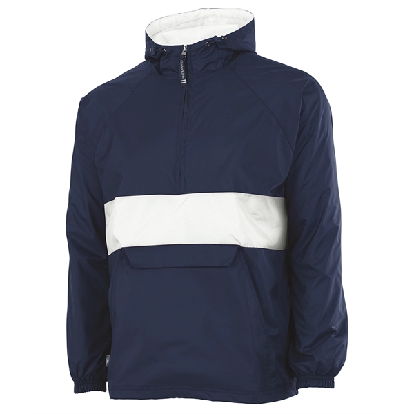 Wind and water-resistant River Tec nylon pullover with 100% cotton flannel... from ASI 44620 Charles River Apparel