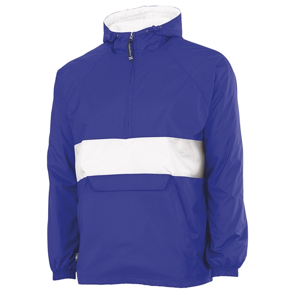 Wind and water-resistant River Tec nylon pullover with 100% cotton flannel... from ASI 44620 Charles River Apparel