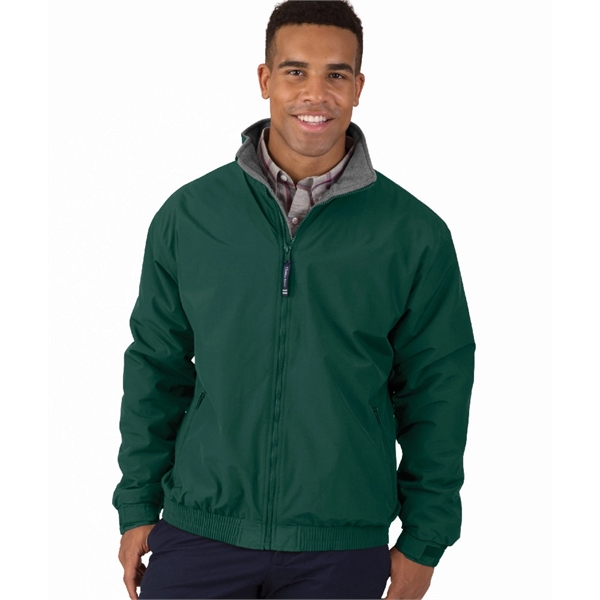 Nylon jacket with fleece lining and stand-up collar that's wind and... from ASI 44620 Charles River Apparel