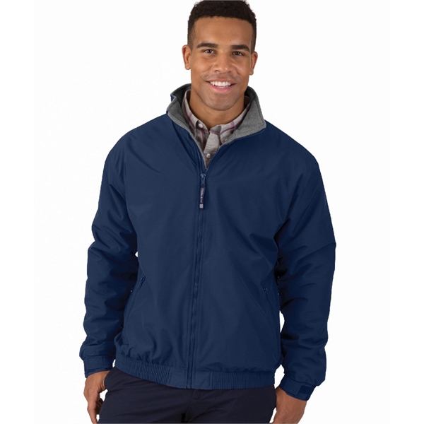 Nylon jacket with fleece lining and stand-up collar that's wind and... from ASI 44620 Charles River Apparel