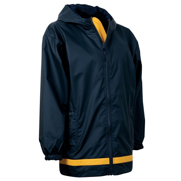 Youth rain jacket with mesh for air-flow circulation and heat sealed... from ASI 44620 Charles River Apparel