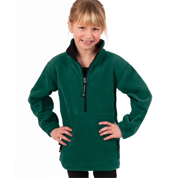 Youth sized fleece pullover with elasticized cuffs and shockcord drawstring.... from ASI 44620 Charles River Apparel