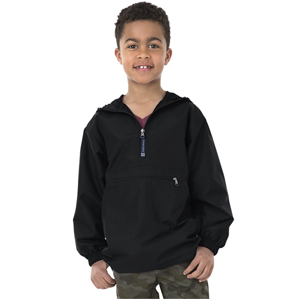 Youth water-resistant Softex polyester unlined pullover jacket with underarm grommets.... from ASI 44620 Charles River Apparel