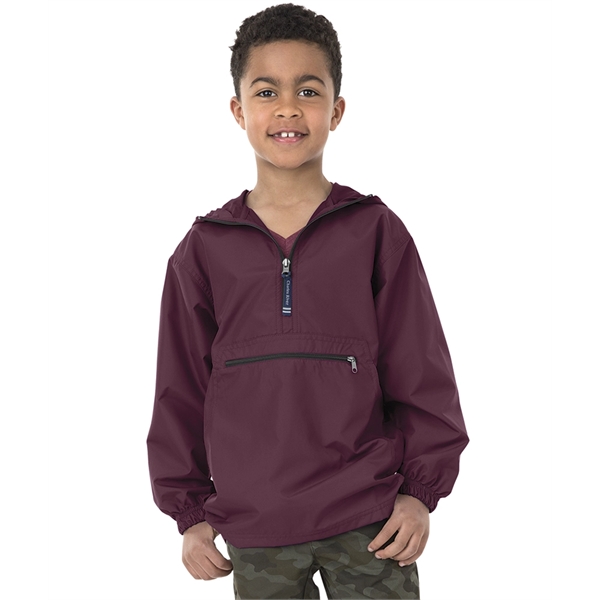Youth water-resistant Softex polyester unlined pullover jacket with underarm grommets.... from ASI 44620 Charles River Apparel