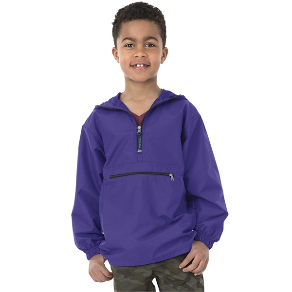 Youth water-resistant Softex polyester unlined pullover jacket with underarm grommets.... from ASI 44620 Charles River Apparel