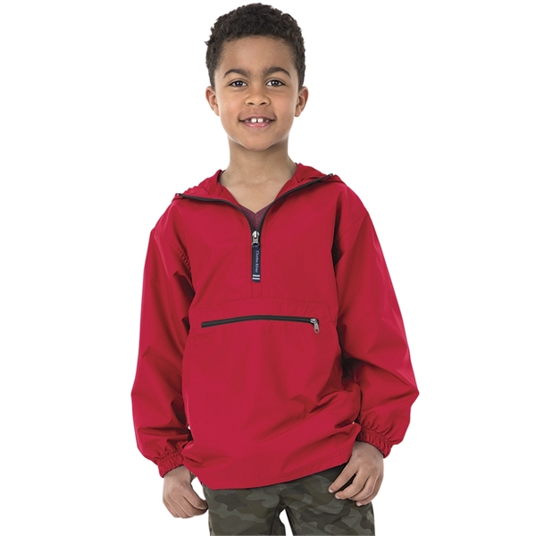 Youth water-resistant Softex polyester unlined pullover jacket with underarm grommets.... from ASI 44620 Charles River Apparel