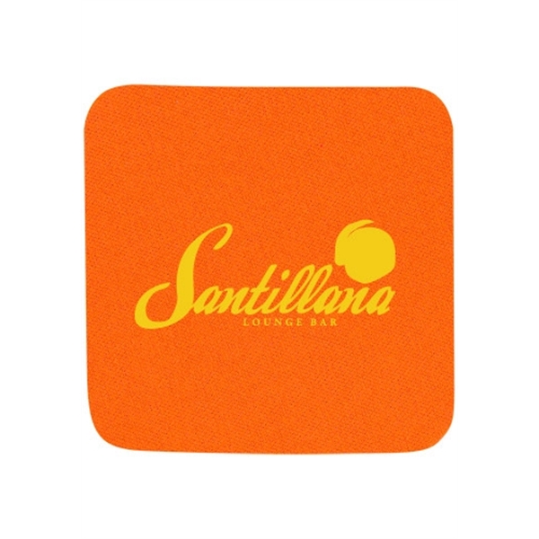 4" x 4" square-shaped, PU foam-constructed drink coaster.... from ASI 39552 BEL Promo