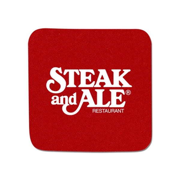 4" x 4" square-shaped, PU foam-constructed drink coaster.... from ASI 39552 BEL Promo