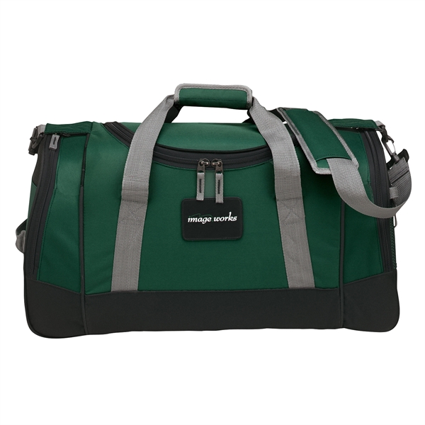 600 denier polyester deluxe travel duffel bag with large main compartment,... from ASI 86565 Seville Gear