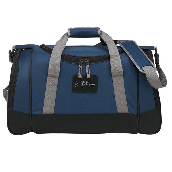 600 denier polyester deluxe travel duffel bag with large main compartment,... from ASI 86565 Seville Gear