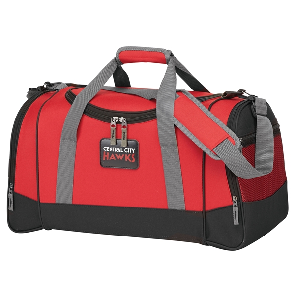 600 denier polyester deluxe travel duffel bag with large main compartment,... from ASI 86565 Seville Gear