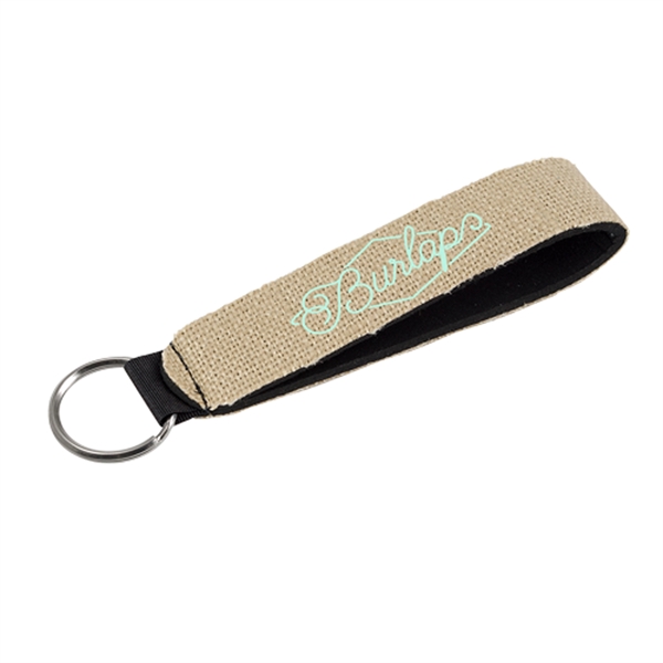 Burlap-Neoprene Wrist Strap Key Holder, with key ring.... from ASI 74710 Numo