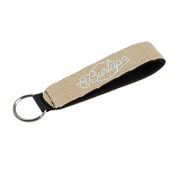Burlap-Neoprene Wrist Strap Key Holder, with key ring.... from ASI 74710 Numo