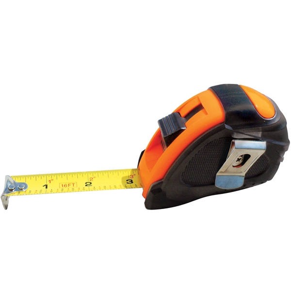 16' tape measure with wrist strap, belt clip and full color... from ASI 39250 ZZ OLD - Beacon Promotions Inc