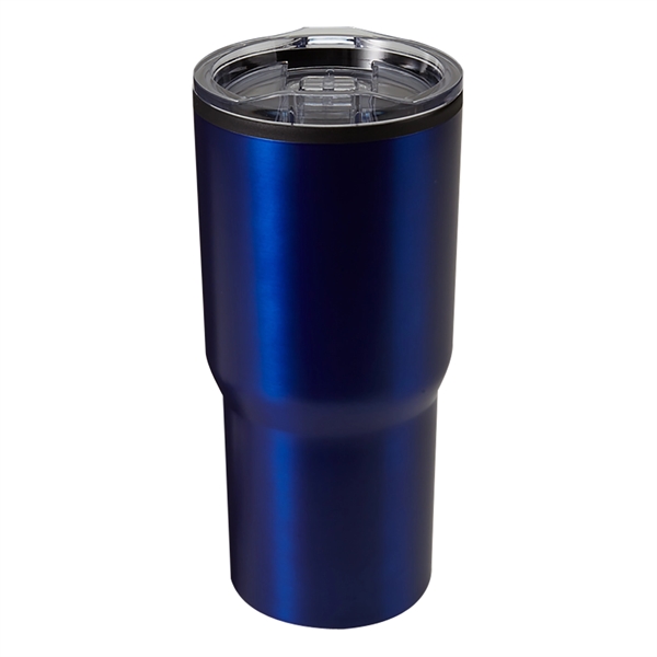 Stainless steel, BPA-free, 20 oz. travel tumbler with a spill-resistant slide... from ASI 52840 Evans Manufacturing
