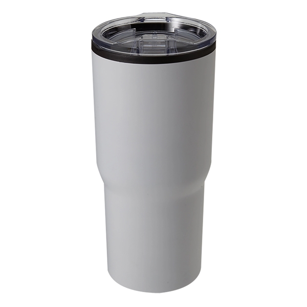 Stainless steel, BPA-free, 20 oz. travel tumbler with a spill-resistant slide... from ASI 52840 Evans Manufacturing