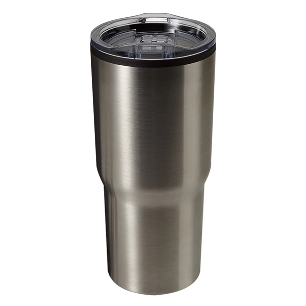 Stainless steel, BPA-free, 20 oz. travel tumbler with a spill-resistant slide... from ASI 52840 Evans Manufacturing