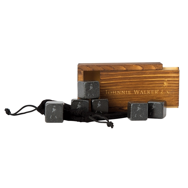 Engraved wooden box featuring a velvet bag containing a set of... from ASI 88060 Snugz/USA Inc / SnugZ USA®