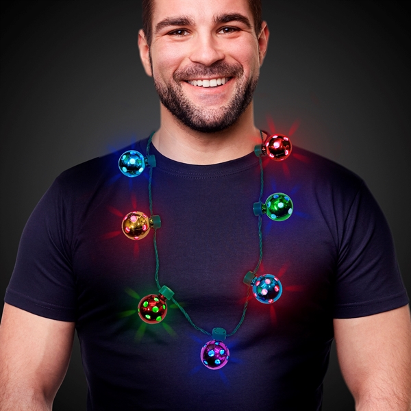 LED necklace with light up jingle bells... from ASI 42016 Brighter Promotions Inc / Chemical Light™ Liquid Light