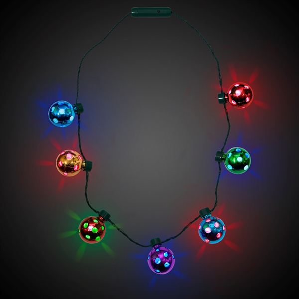 LED necklace with light up jingle bells... from ASI 42016 Brighter Promotions Inc / Chemical Light™ Liquid Light