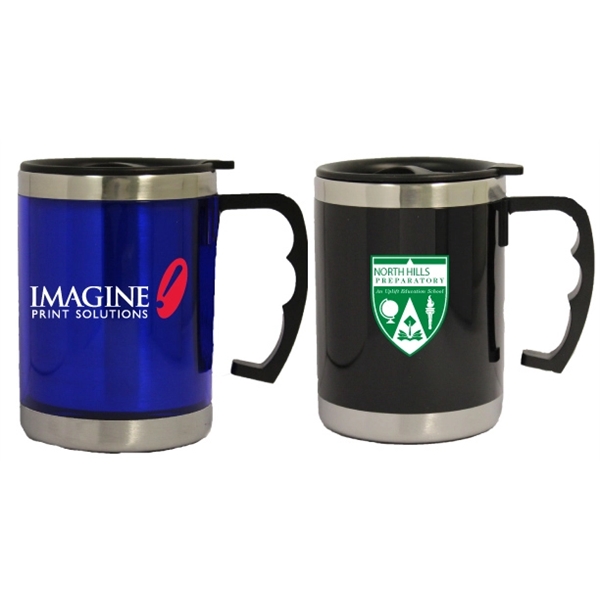 16 Oz. Double wall desk mug with stainless interior.... from ASI 36988 Artek USA Inc